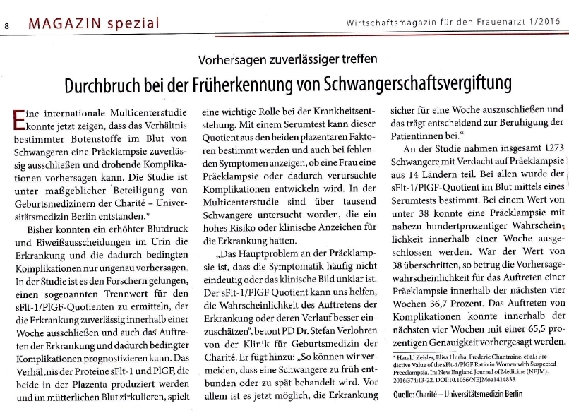 Durchbruch bei der Früherkennung von Schwangerschaften Dr Schmid und